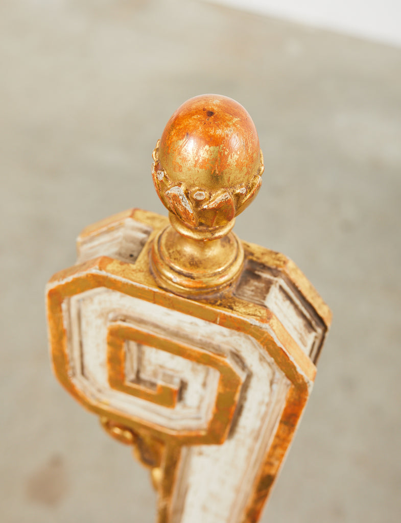 Pair of Italian Neoclassical Style Backless Hall Chairs