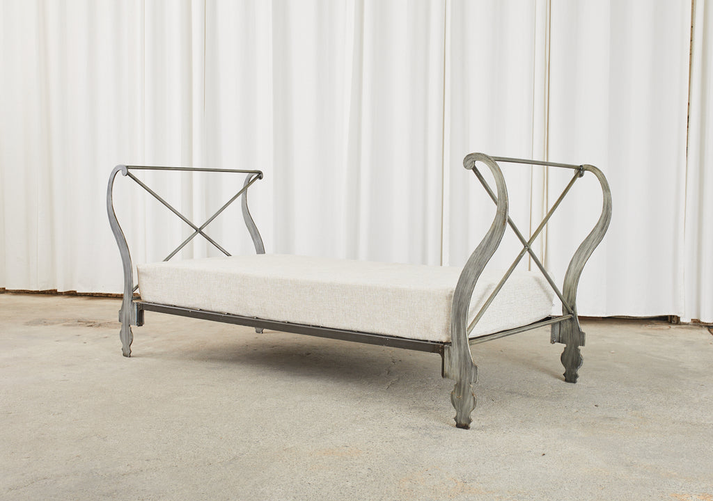 Italian Neoclassical Style Iron Scrolled Daybed