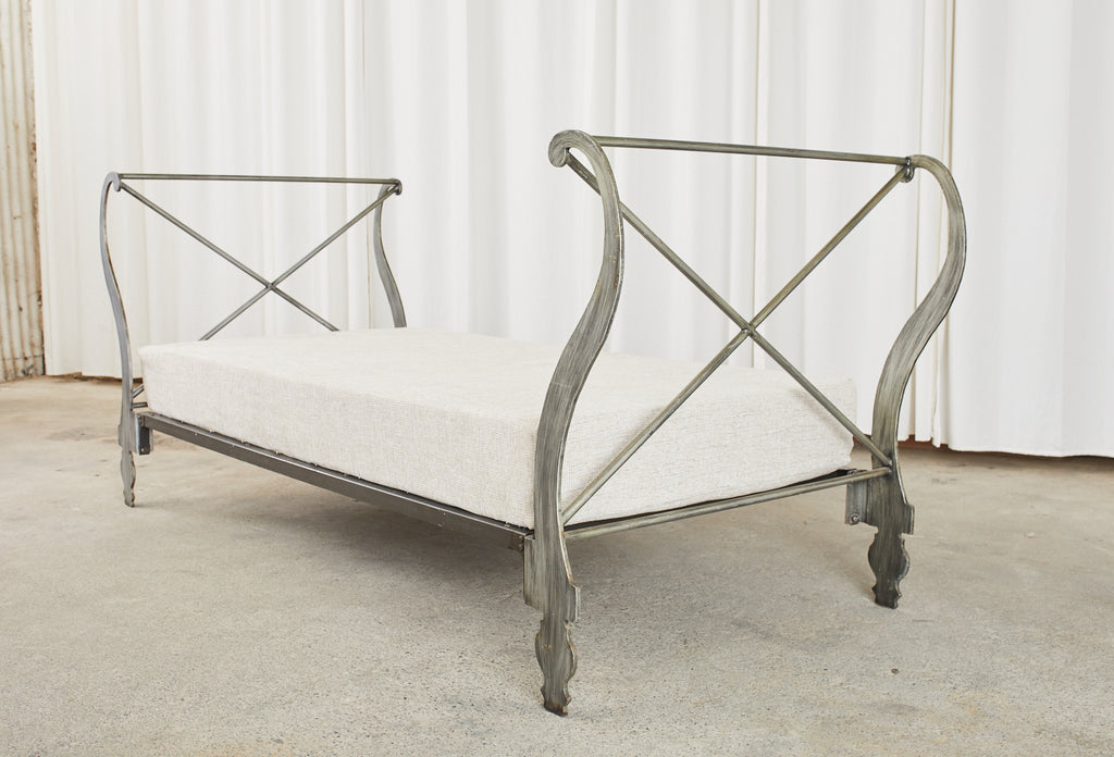 Italian Neoclassical Style Iron Scrolled Daybed