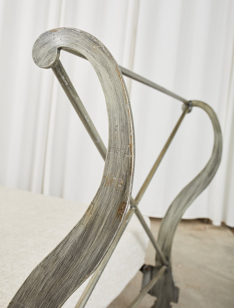Italian Neoclassical Style Iron Scrolled Daybed