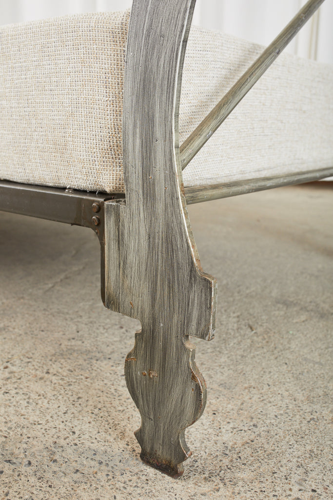 Italian Neoclassical Style Iron Scrolled Daybed