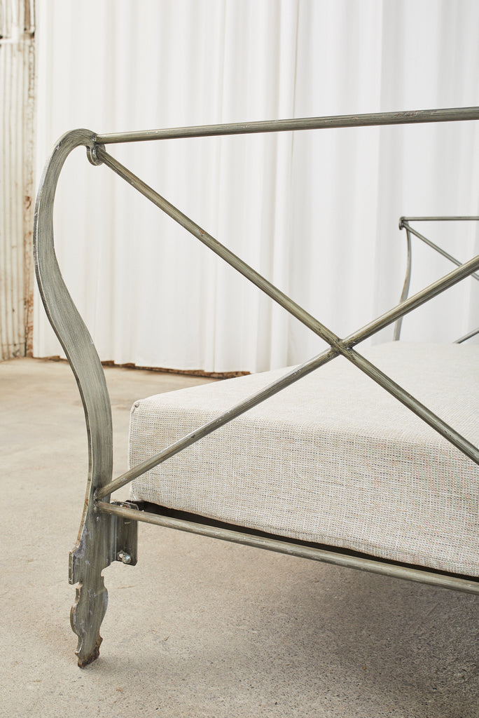 Italian Neoclassical Style Iron Scrolled Daybed