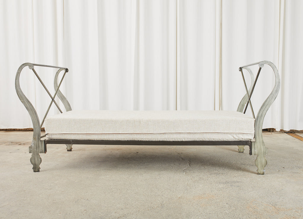 Italian Neoclassical Style Iron Scrolled Daybed