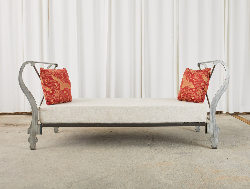 Italian Neoclassical Style Iron Scrolled Daybed
