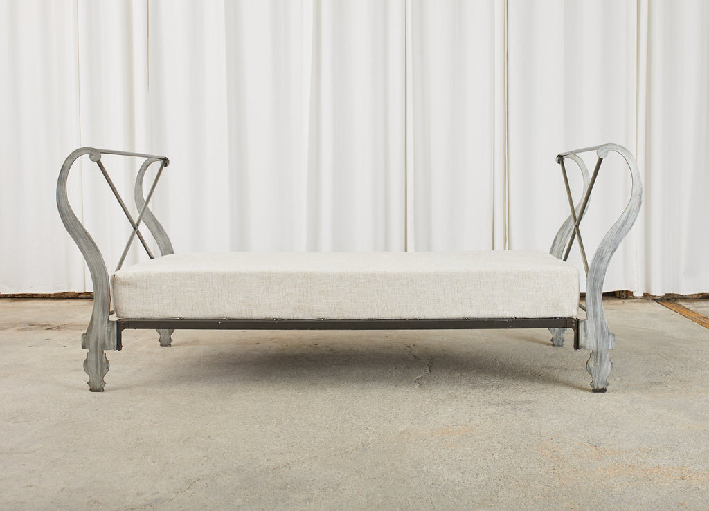 Italian Neoclassical Style Iron Scrolled Daybed
