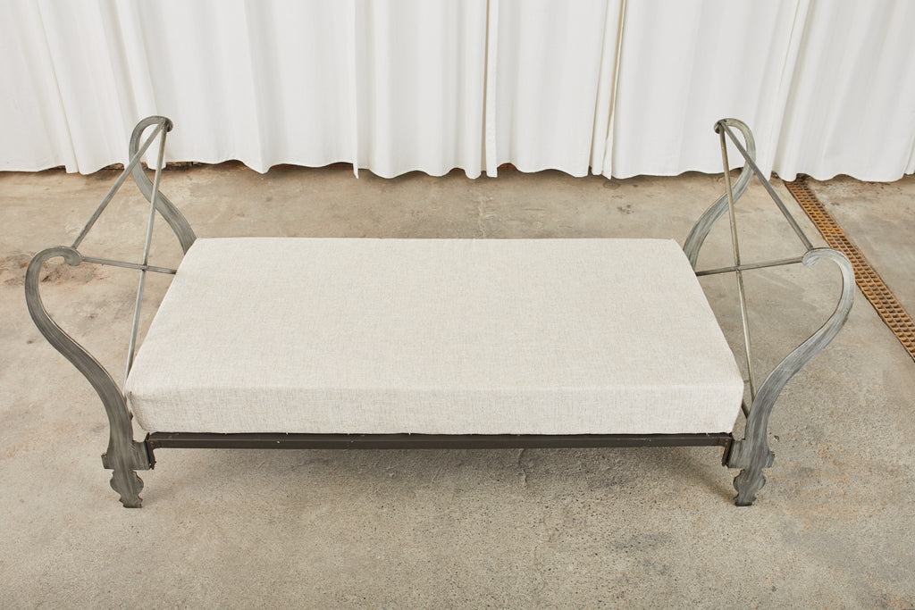Italian Neoclassical Style Iron Scrolled Daybed