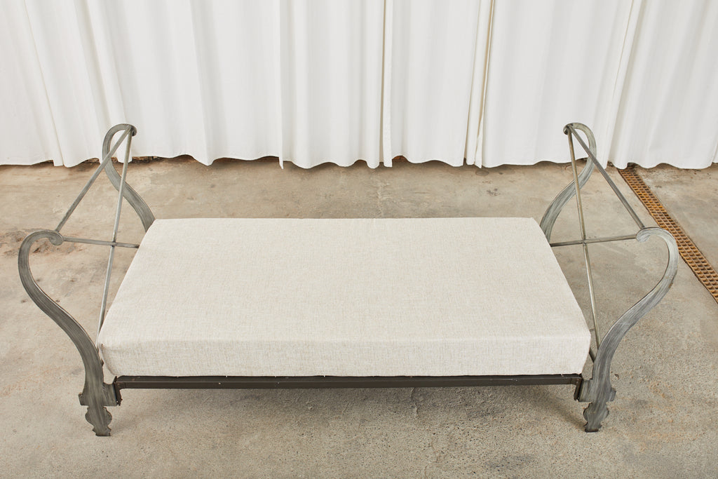 Italian Neoclassical Style Iron Scrolled Daybed