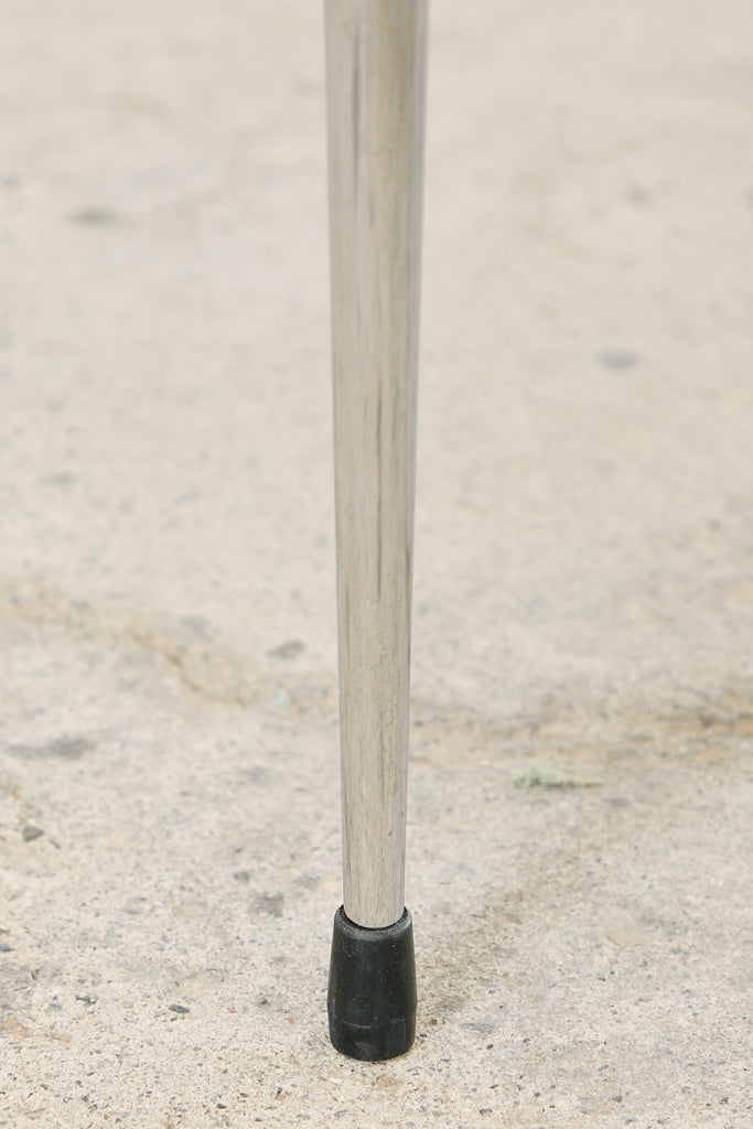 Set of Six Italian Arper Modern Leather Chrome Dining Chairs