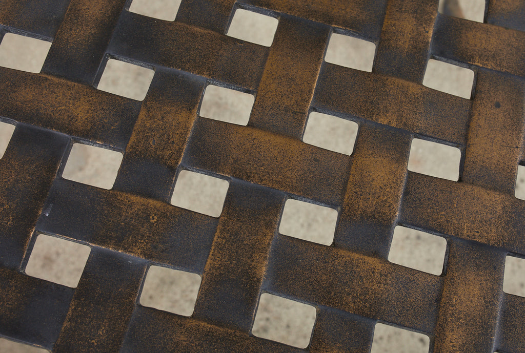 Set of Four Michael Taylor Bronzed Metal Klismos Garden Chairs