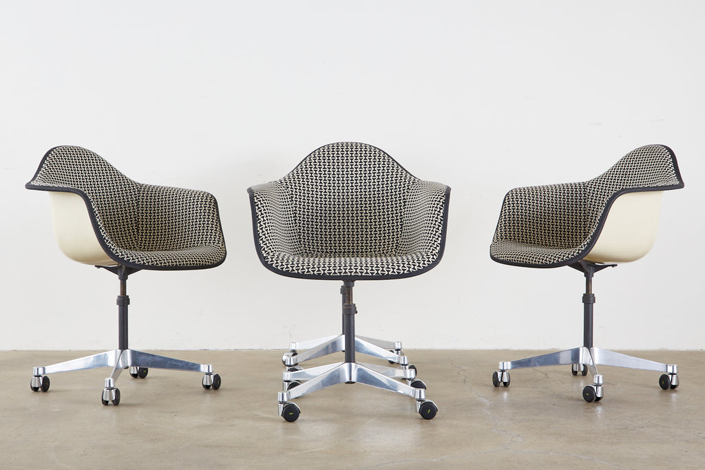 Set of Four Eames for Herman Miller Swivel Shell Chairs