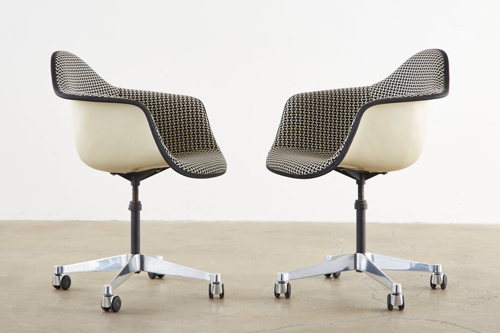 Set of Four Eames for Herman Miller Swivel Shell Chairs