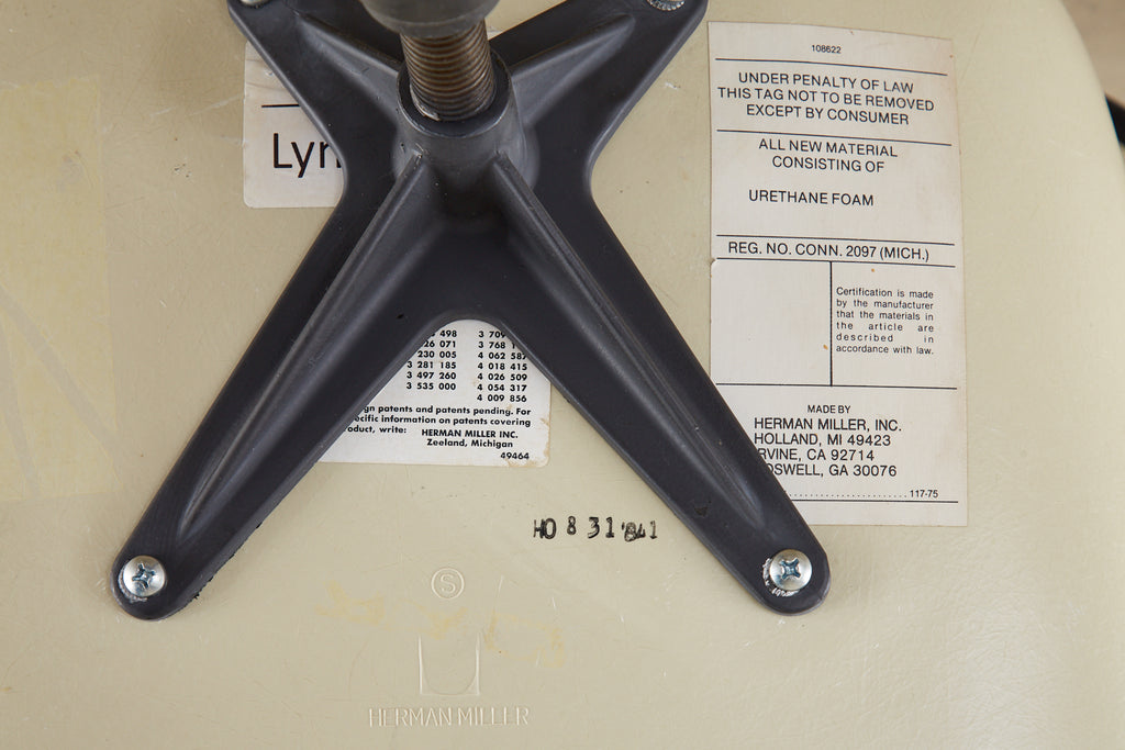 Set of Four Eames for Herman Miller Swivel Shell Chairs