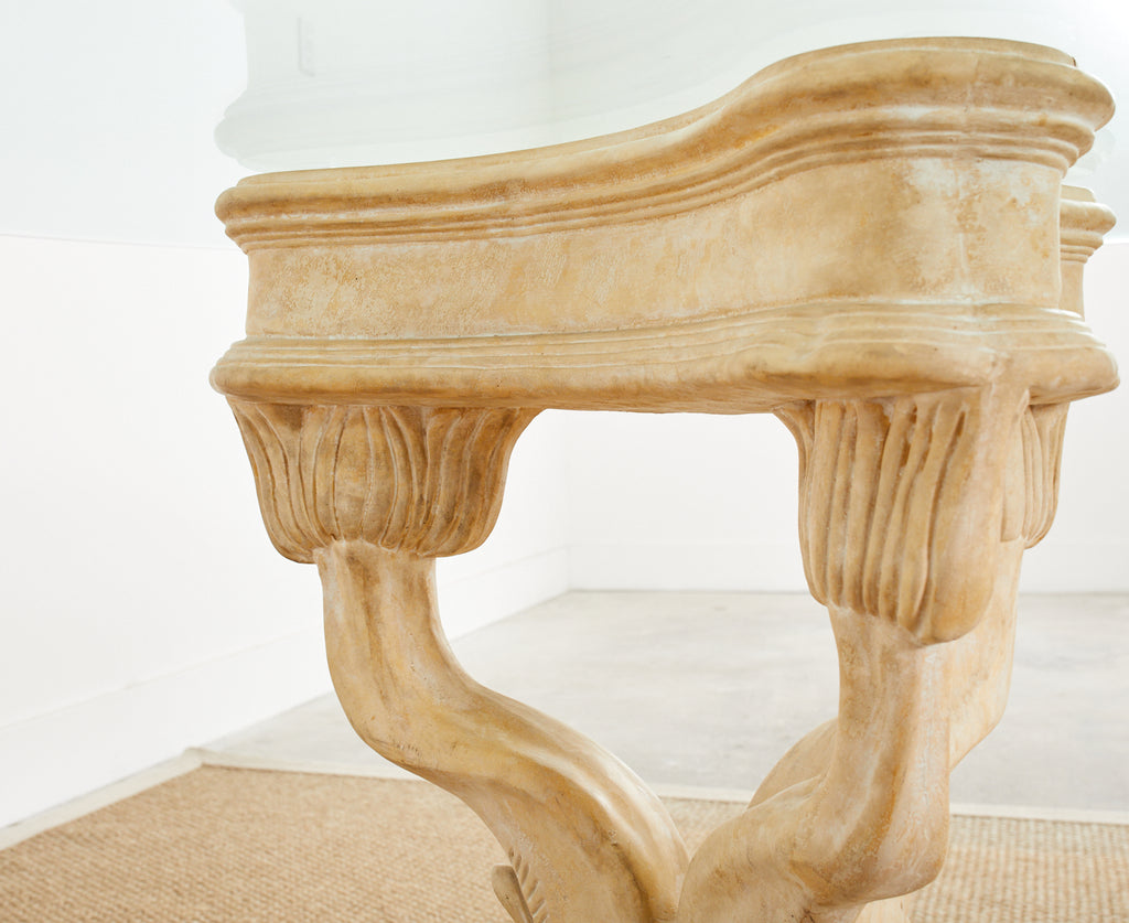 Neoclassical Venetian Grotto Style Dolphin Center Table