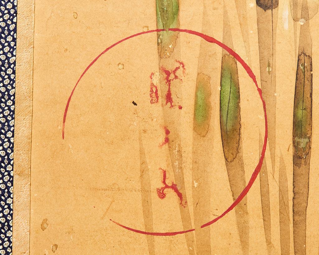 Pair of Japanese Edo Rinpa School Screens after Sostesu