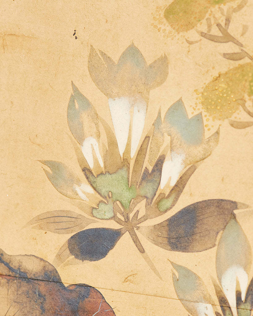 Pair of Japanese Edo Rinpa School Screens after Sostesu