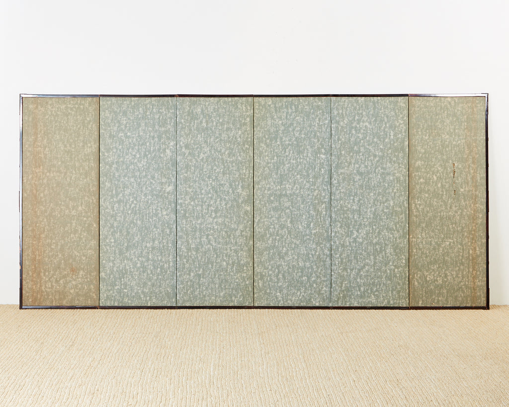 Pair of Japanese Edo Rinpa School Screens after Sostesu