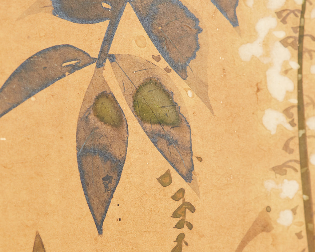 Pair of Japanese Edo Rinpa School Screens after Sostesu