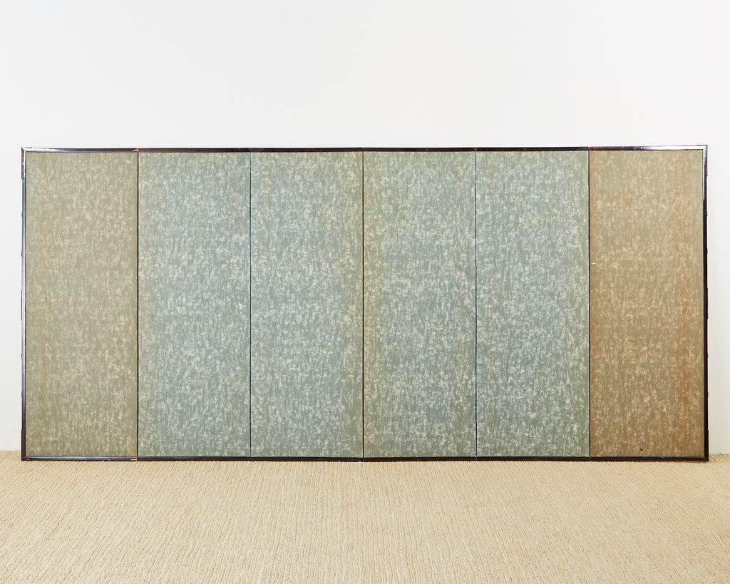 Pair of Japanese Edo Rinpa School Screens after Sostesu