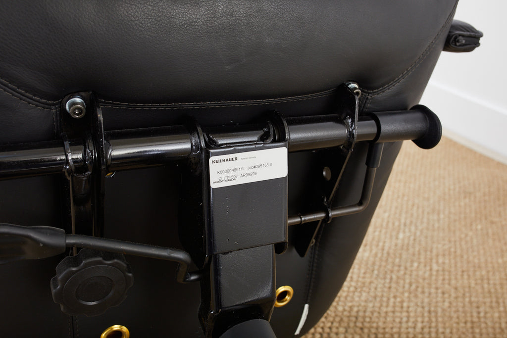 Keilhauer Elite 597 Black Leather Executive Office Armchair