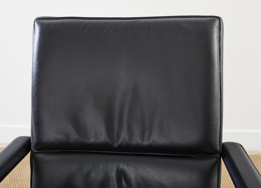 Keilhauer Elite 597 Black Leather Executive Office Armchair