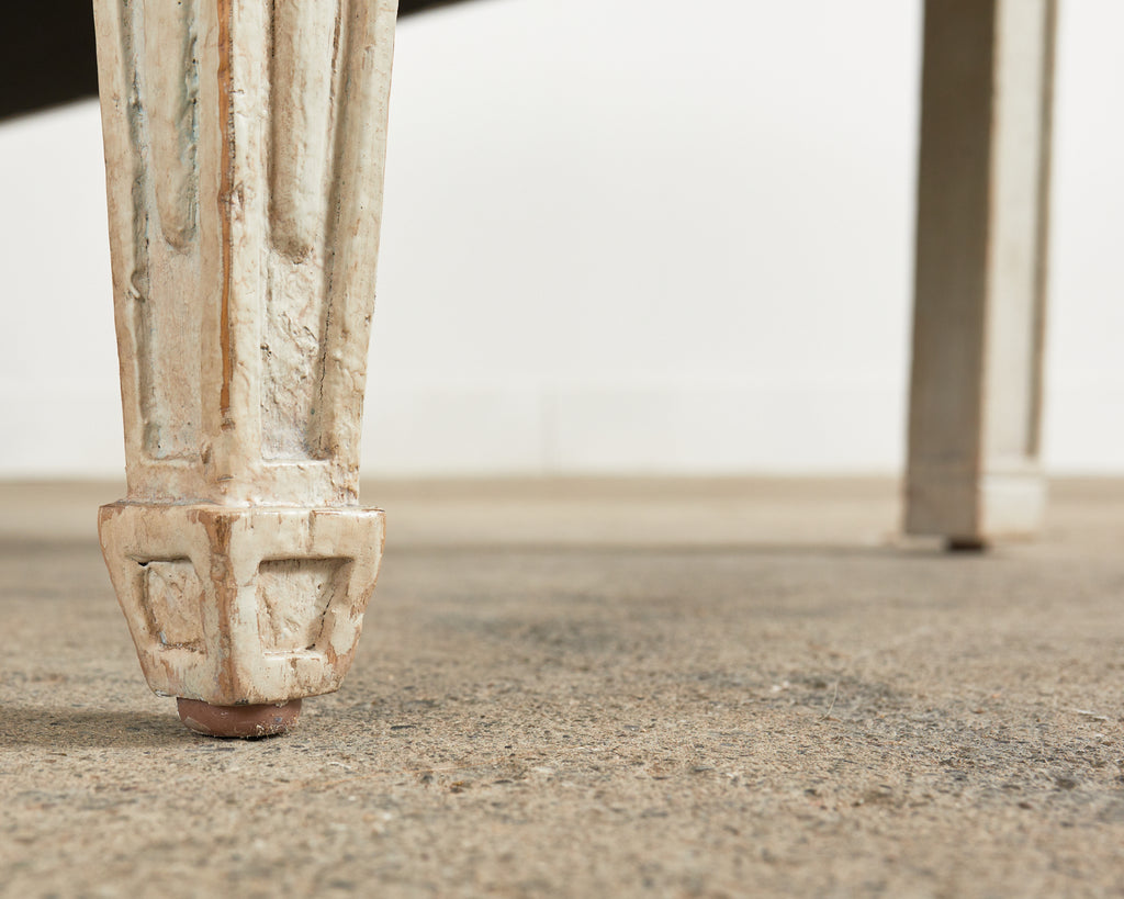 Neoclassical Swedish Gustavian Style Lacquered Cabriole Sofa Settee