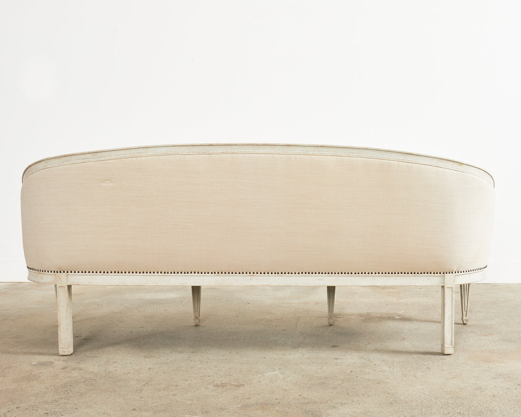 Neoclassical Swedish Gustavian Style Lacquered Cabriole Sofa Settee