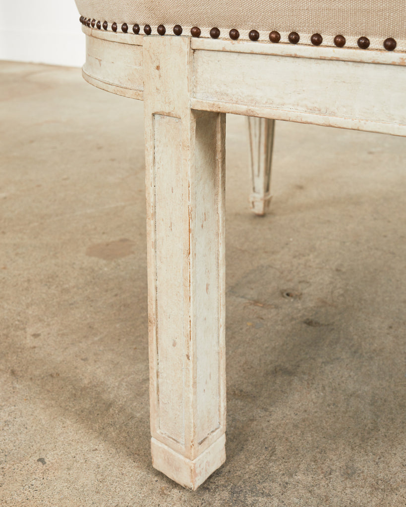 Neoclassical Swedish Gustavian Style Lacquered Cabriole Sofa Settee