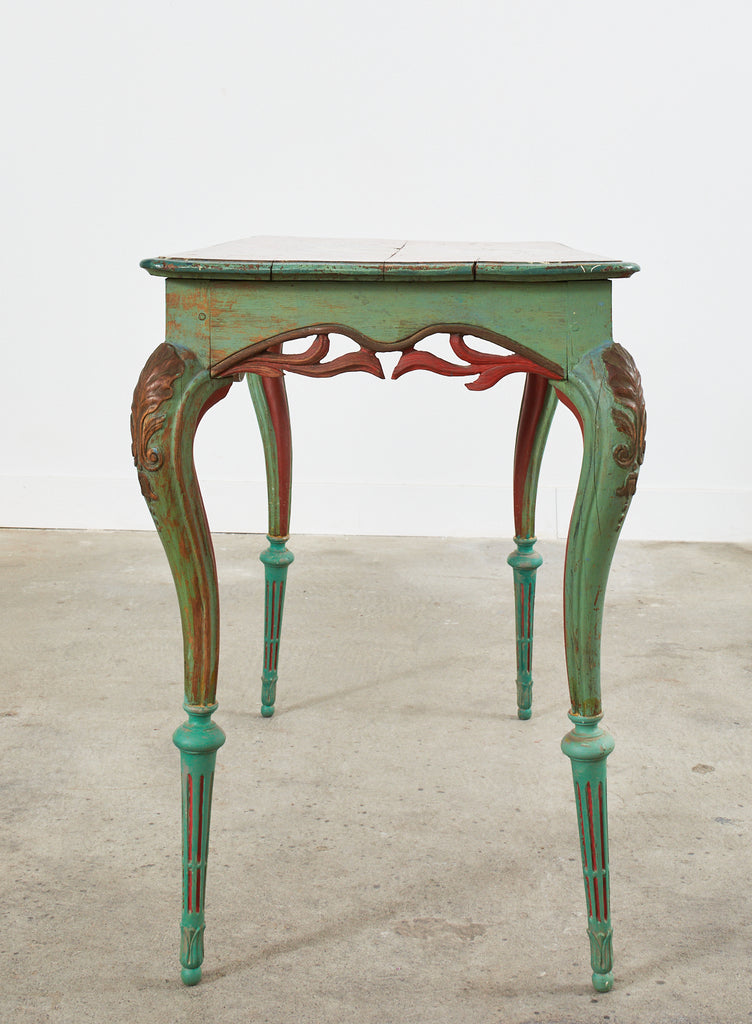 Louis XV Painted Entry Foyer Console Table by Ira Yeager