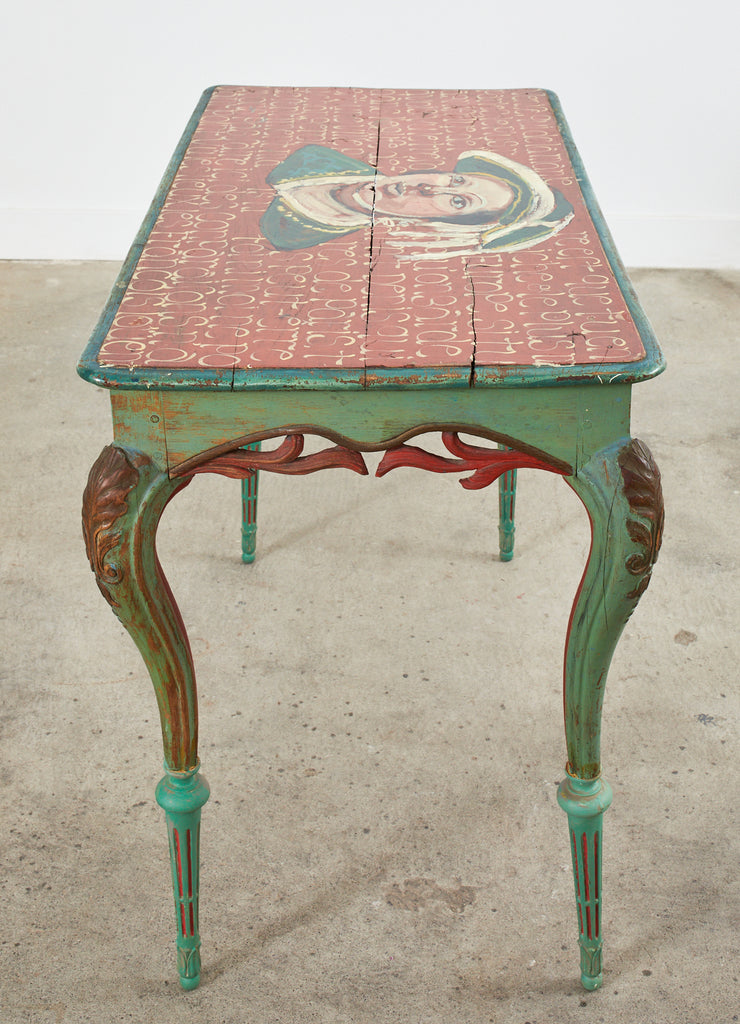 Louis XV Painted Entry Foyer Console Table by Ira Yeager