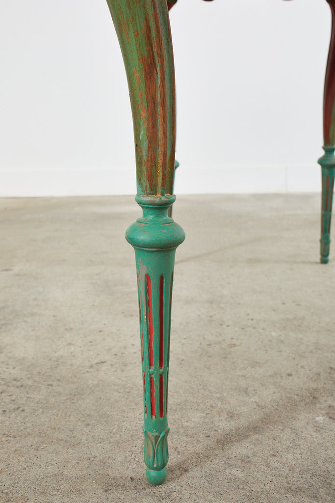 Louis XV Painted Entry Foyer Console Table by Ira Yeager