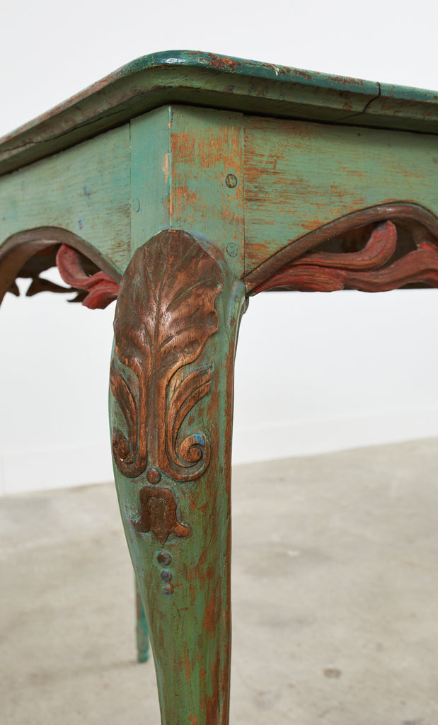 Louis XV Painted Entry Foyer Console Table by Ira Yeager