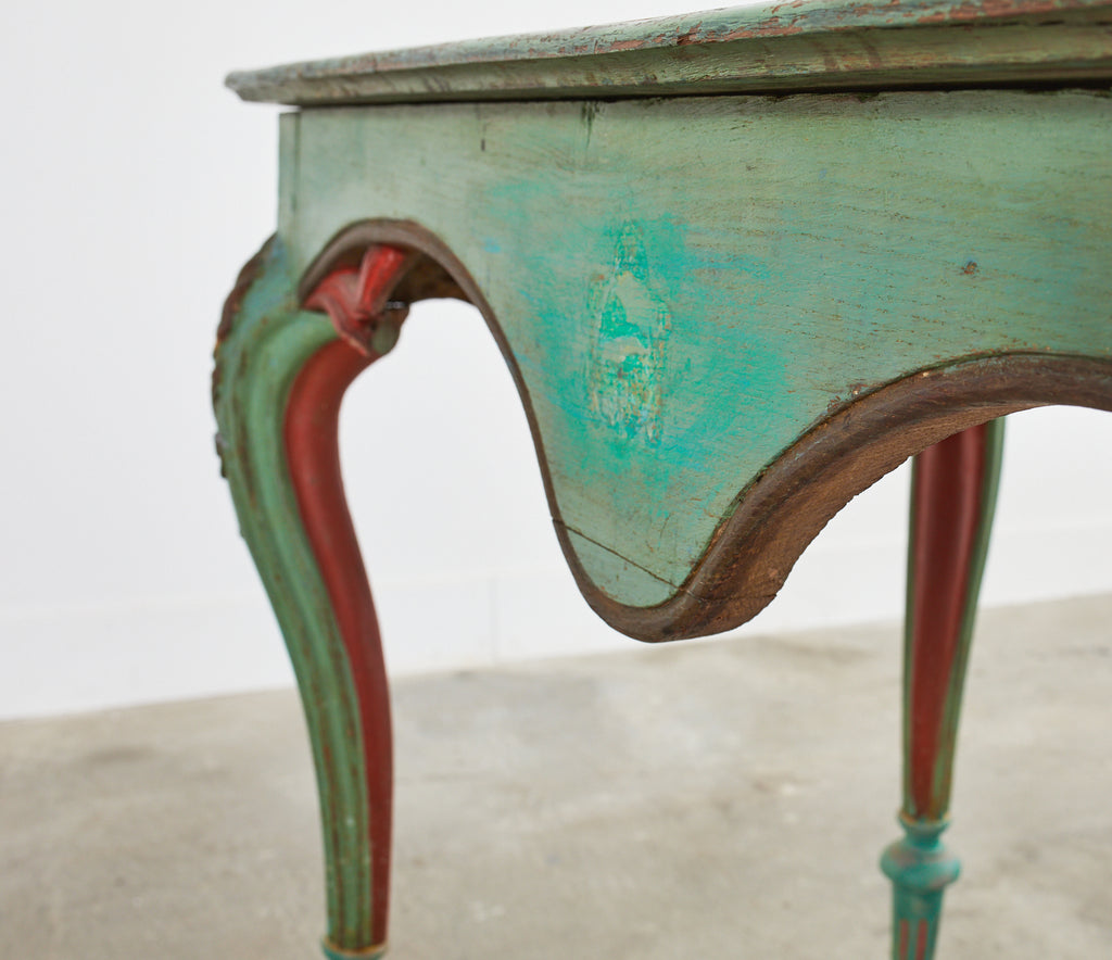 Louis XV Painted Entry Foyer Console Table by Ira Yeager