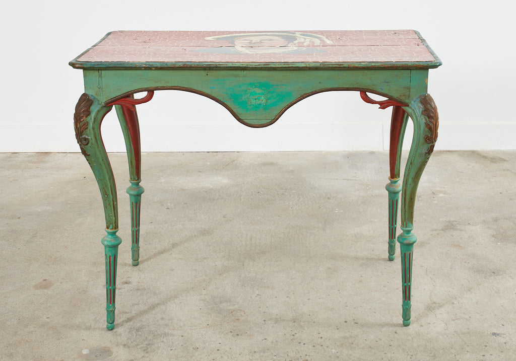 Louis XV Painted Entry Foyer Console Table by Ira Yeager