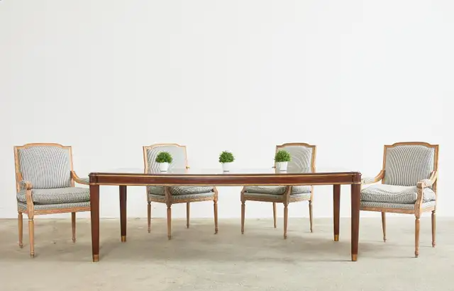 Jules Leleu Attributed French Art Deco Dining Writing Table