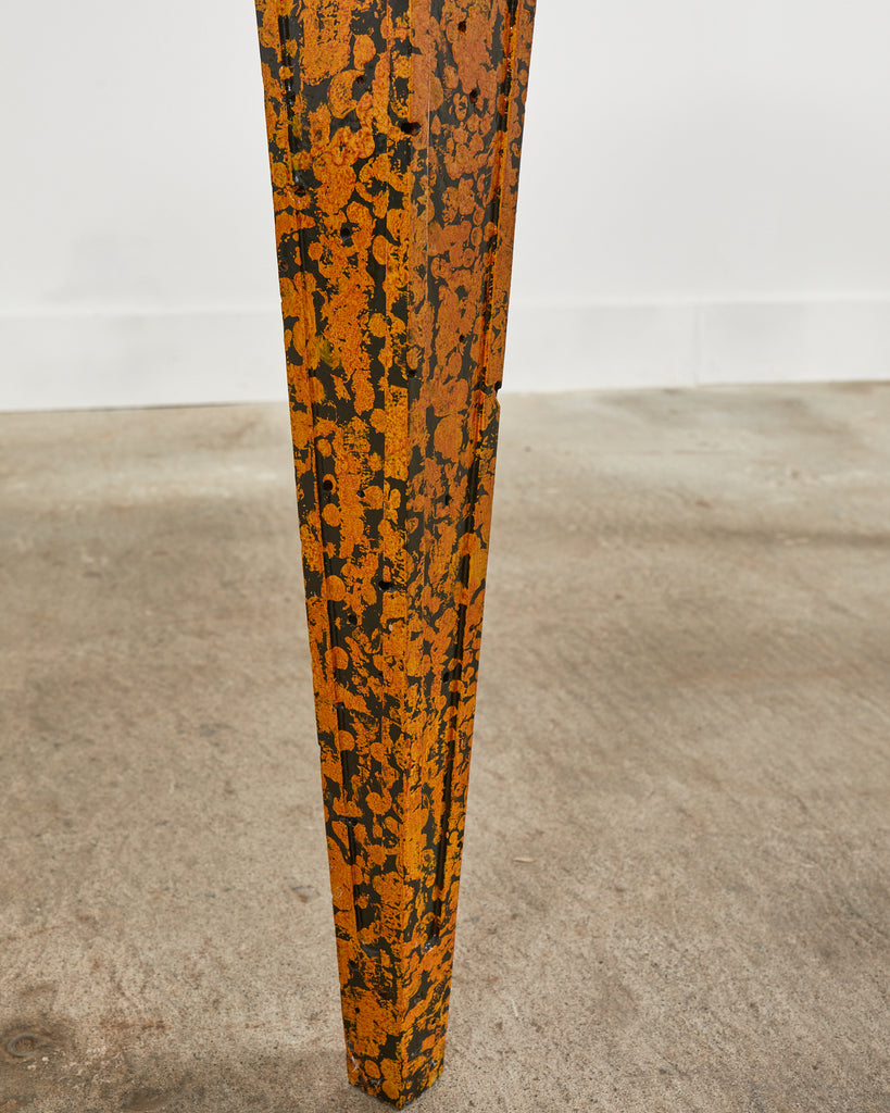 English Regency Style Speckled Library Table by Ira Yeager