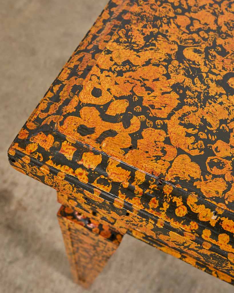 English Regency Style Speckled Library Table by Ira Yeager