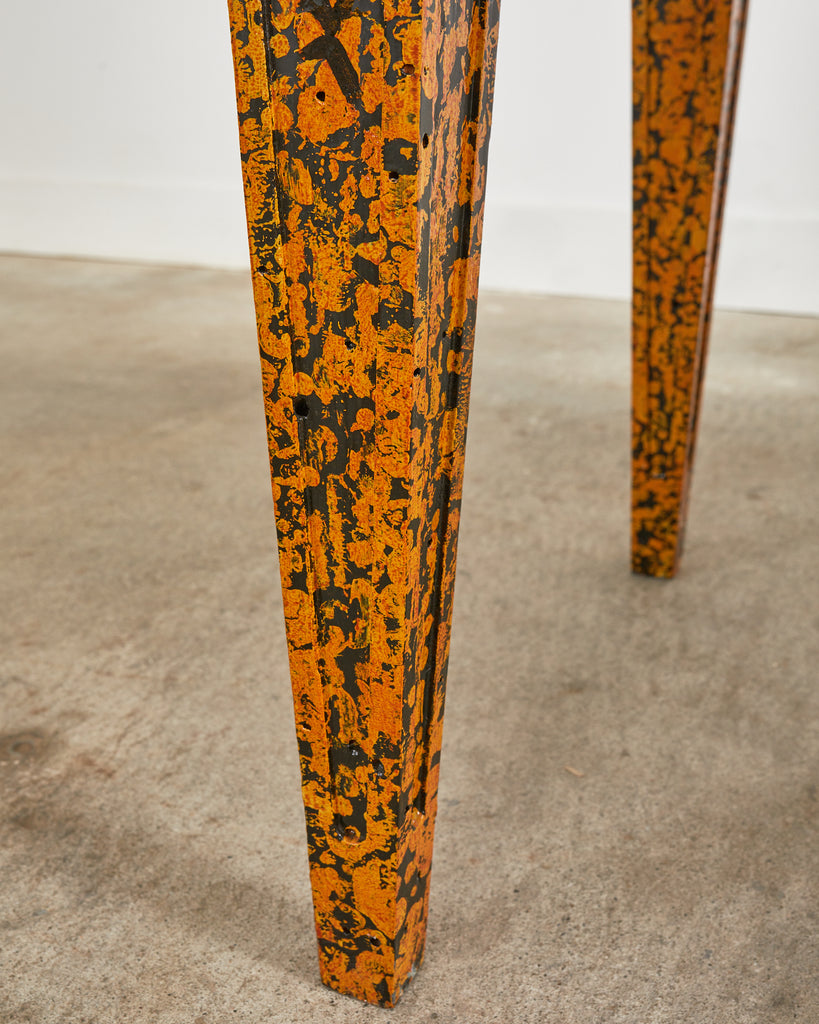 English Regency Style Speckled Library Table by Ira Yeager