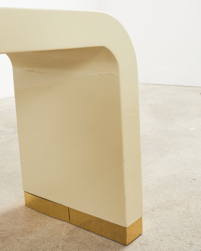 Monumental Karl Springer Style Waterfall Bench or Console Table