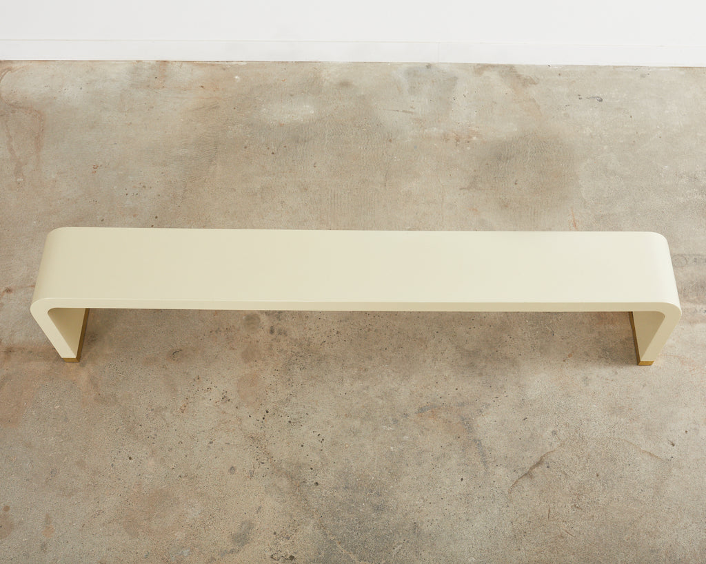 Monumental Karl Springer Style Waterfall Bench or Console Table