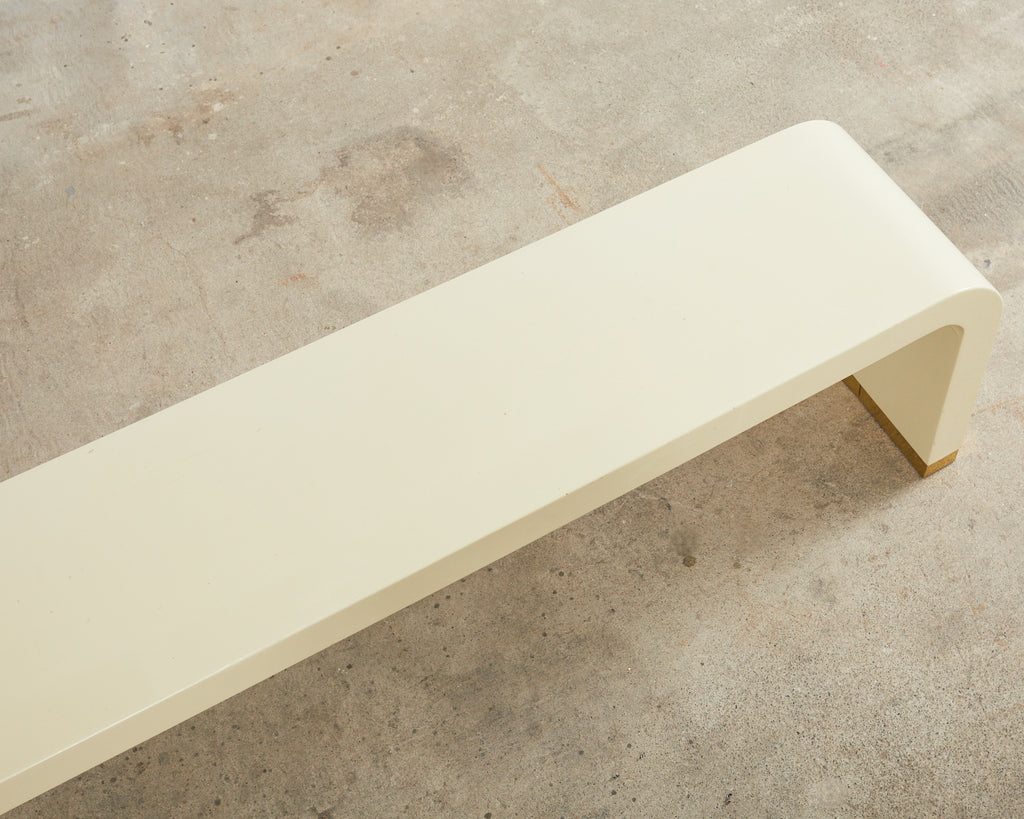 Monumental Karl Springer Style Waterfall Bench or Console Table