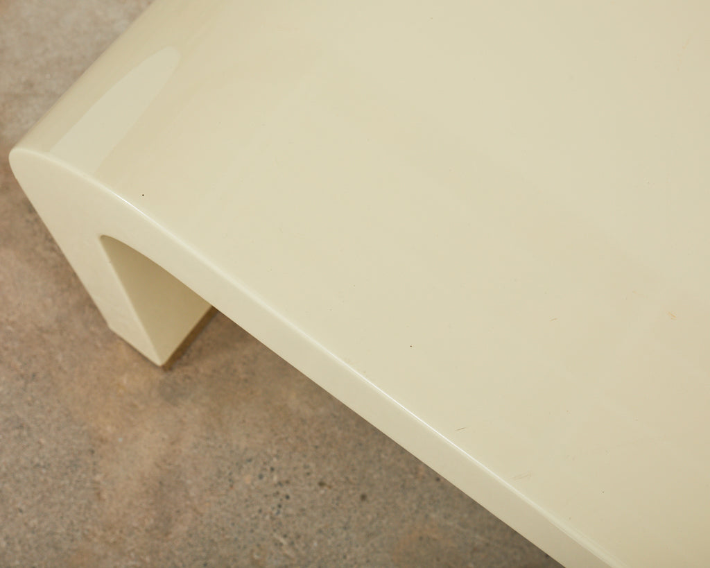 Monumental Karl Springer Style Waterfall Bench or Console Table