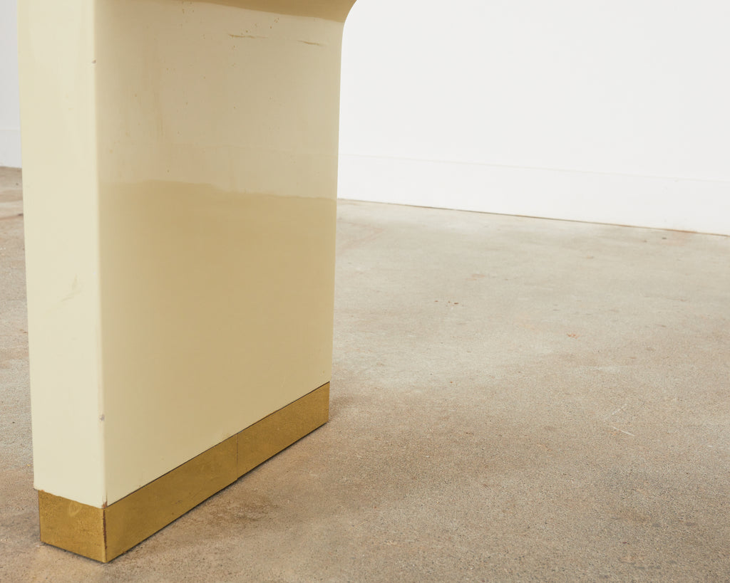 Monumental Karl Springer Style Waterfall Bench or Console Table