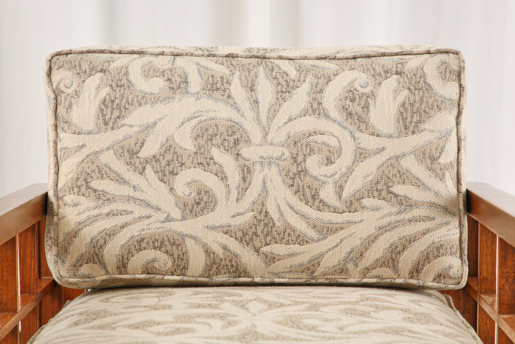 Pair of Mid-Century Mahogany Cube Chairs by Henredon