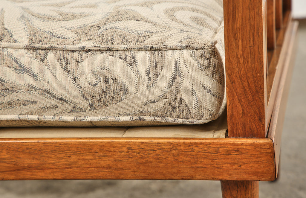 Pair of Mid-Century Mahogany Cube Chairs by Henredon