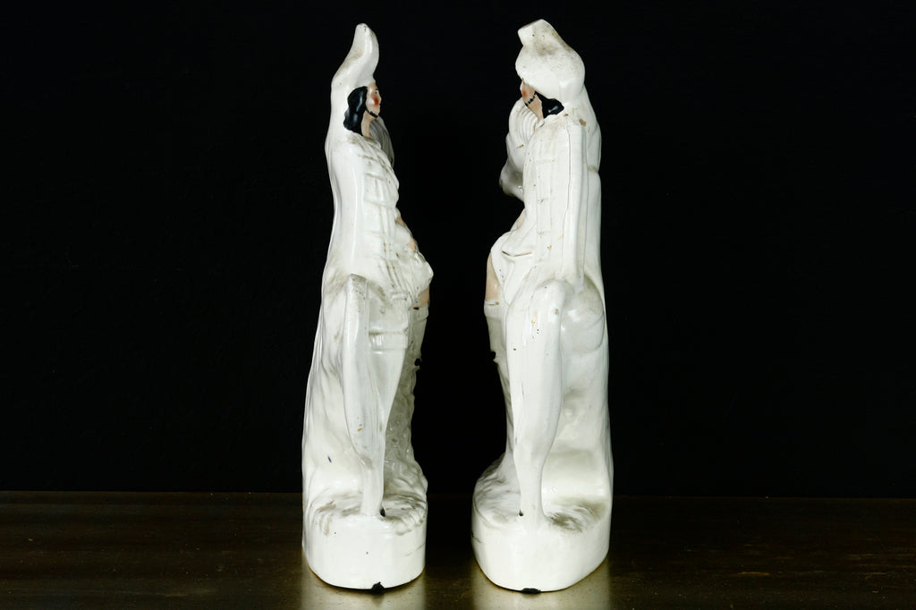 Pair of 19th Century Staffordshire Scottish Highlander Hunters