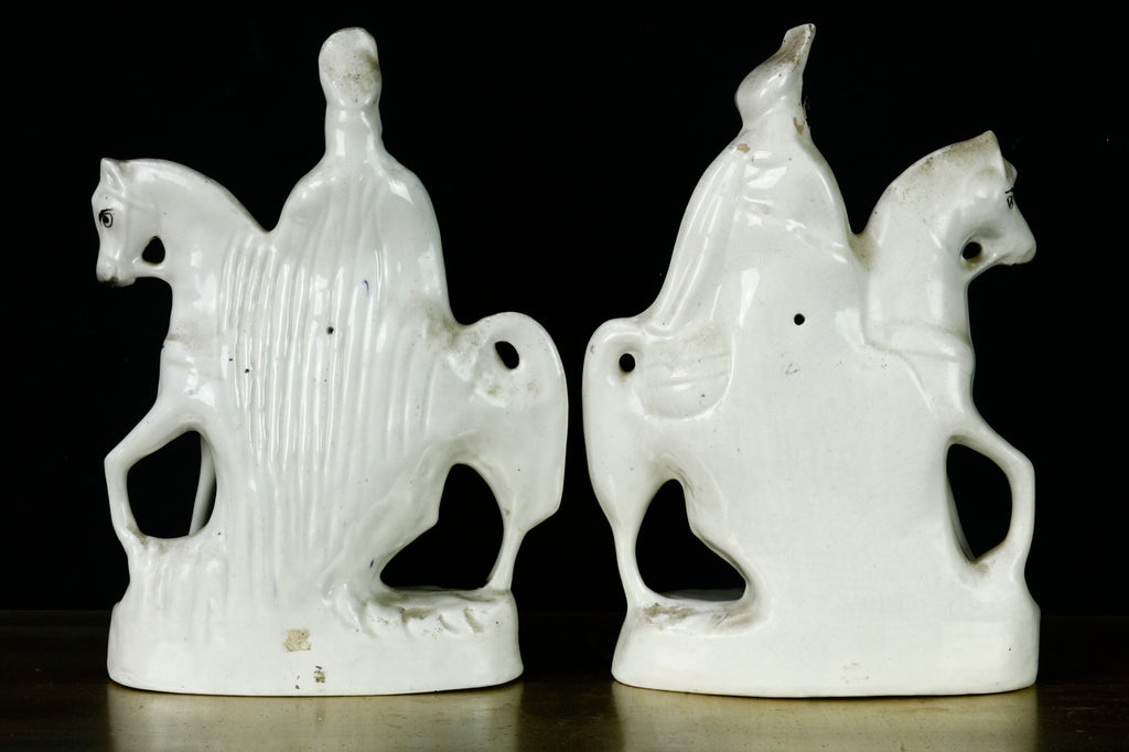 Pair of 19th Century Staffordshire Scottish Highlander Hunters