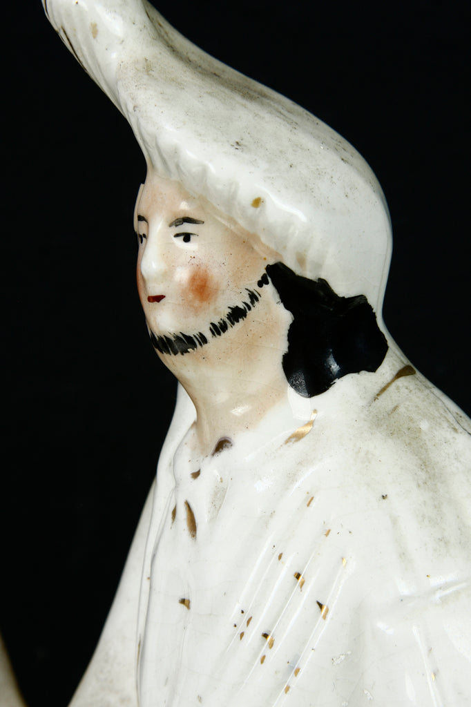 Pair of 19th Century Staffordshire Scottish Highlander Hunters