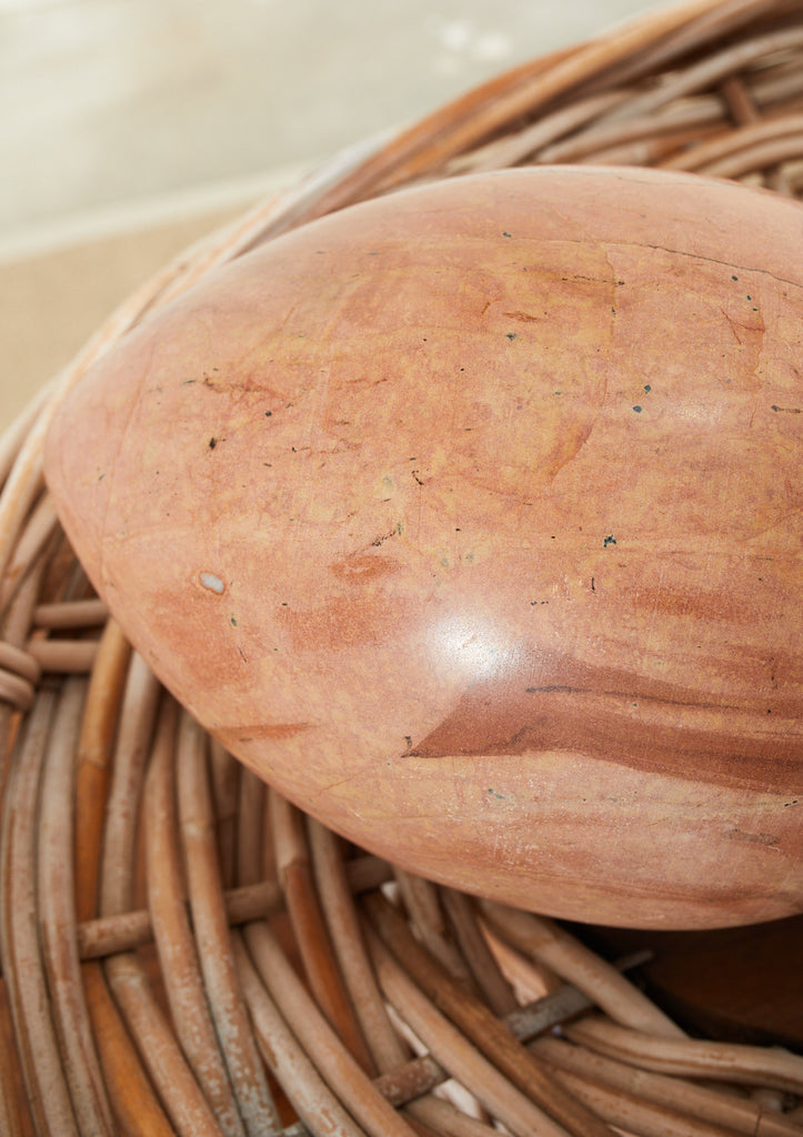 Set of Three Large Italian Marble Eggs