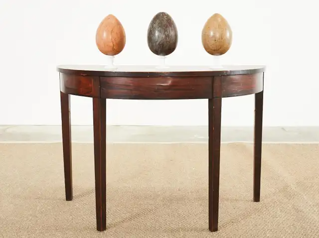 Set of Three Large Italian Marble Eggs