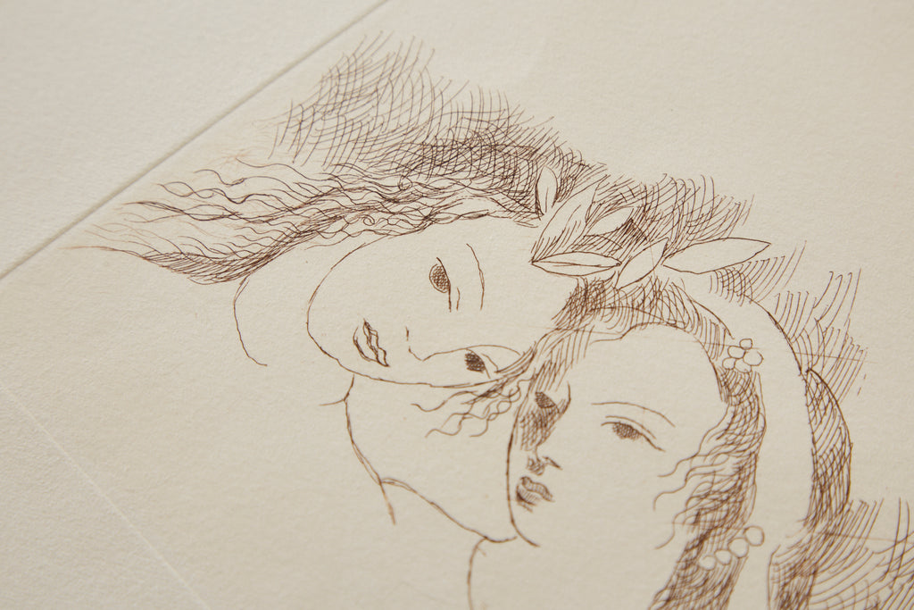 "Two Women" Pair Etchings